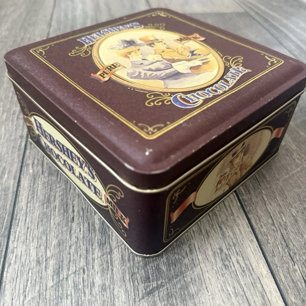 1995 Hershey's Pure Milk‎ Chocolate Vintage Edition #4 Metal Candy Tin Canister